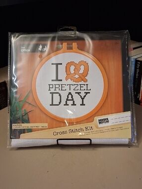 The Office "I ❤️ Pretzel Day" Cross Stitch Kit